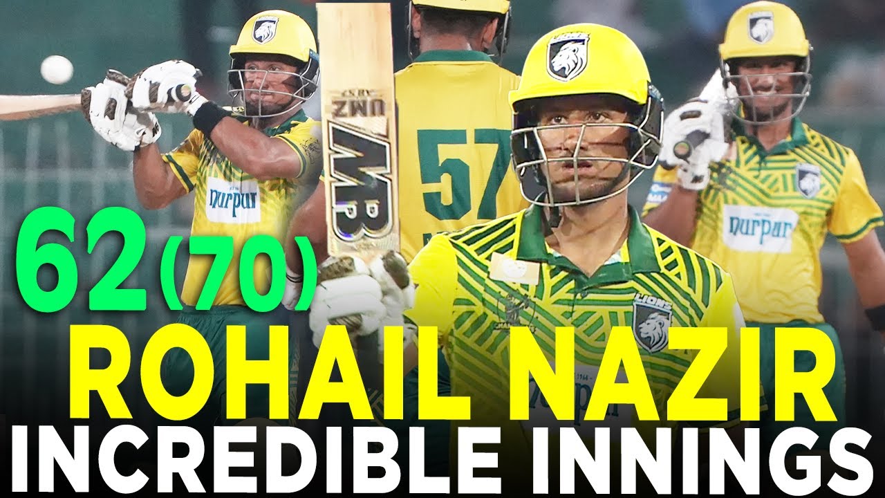 Rohail Nazir Scores 62 Runs | Lions vs Dolphins | Match 10 | Bahria Town Champions Cup | M9A1K