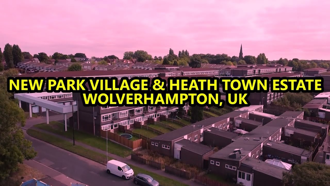 New Park Village & Heath Town Estates, Wolverhampton, Drone Footage  (4K)