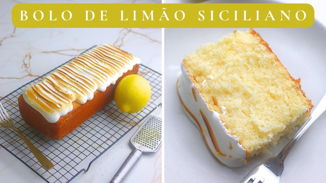 BOLO DE LIMÃO SICILIANO COM MERENGUE SUIÇO | GLACÊ DELICIOSO | SUPER FOFINHO