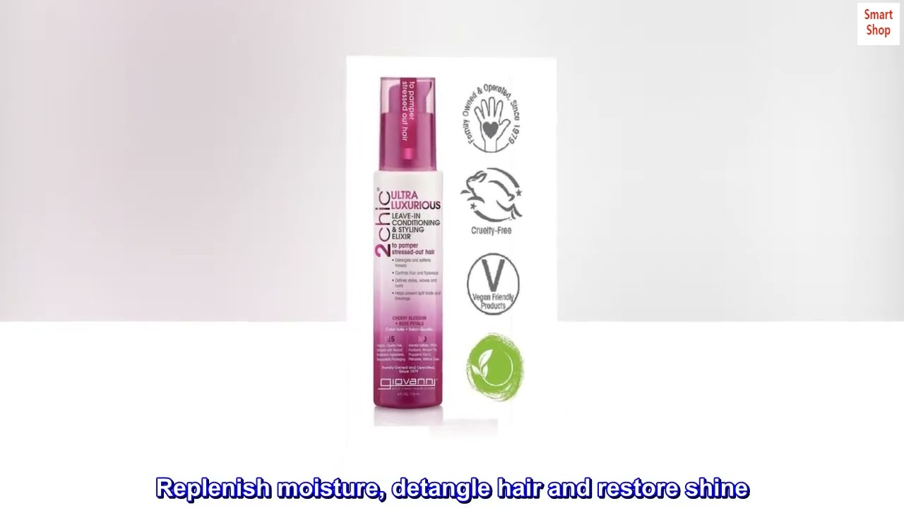 GIOVANNI 2chic Ultra-Luxurious Leave-In Conditioning & Styling Elixir, 4 oz. - Cherry Blossom & Rose