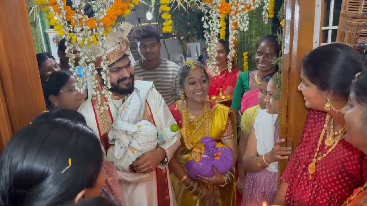 Wedding couple entry