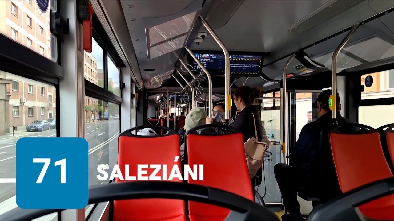 Jazda MEGAtrolejbusom ŠKODA - SOLARIS TROLLINO 24 na linke 71 v úseku Hlavná stanica – Saleziáni