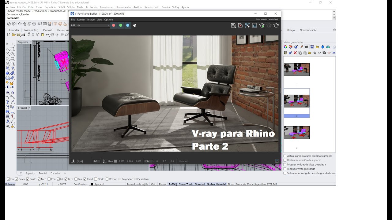 Renderizar con V-ray en Rhinoceros Parte 2