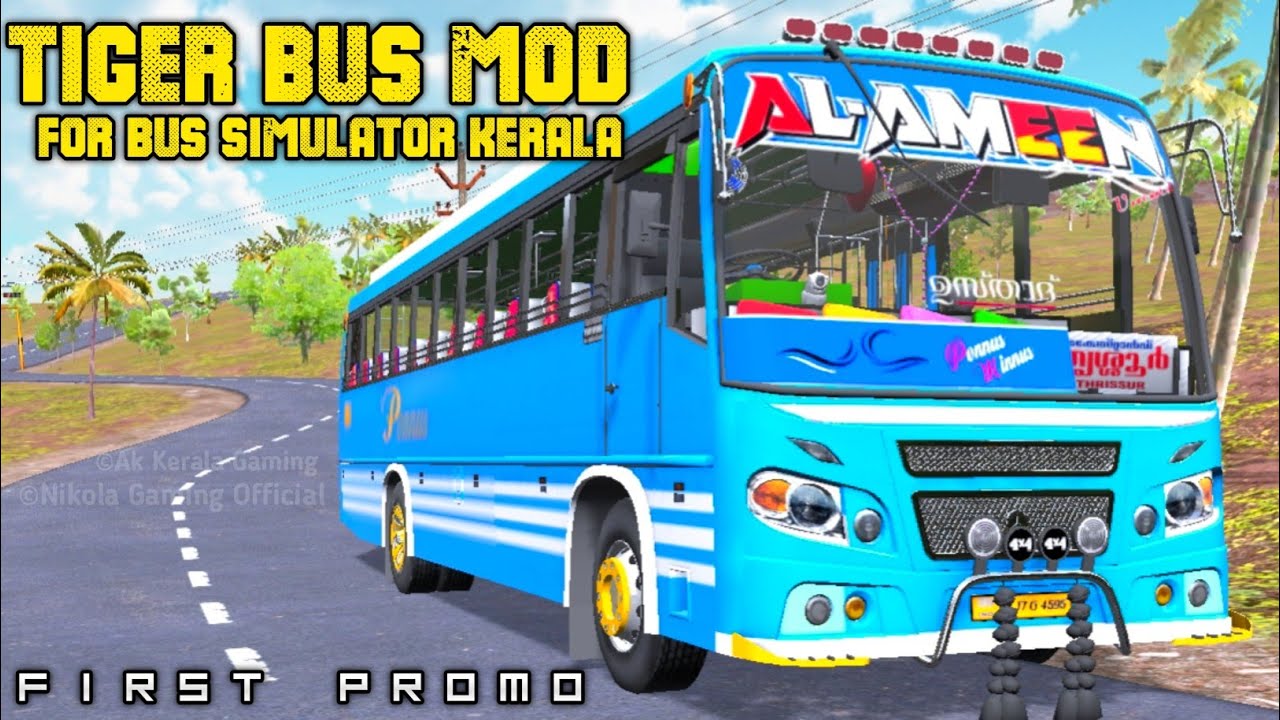 KONDODY TIGER BUS MOD | FIRST PROMO | BUS SIMULATOR KERALA | AK KERALA GAMING