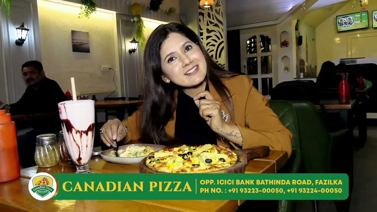 Canadian pizza l Best food point In Fazilka l The Bliss Lounge Library l Sair Punjab Di #punjab #new