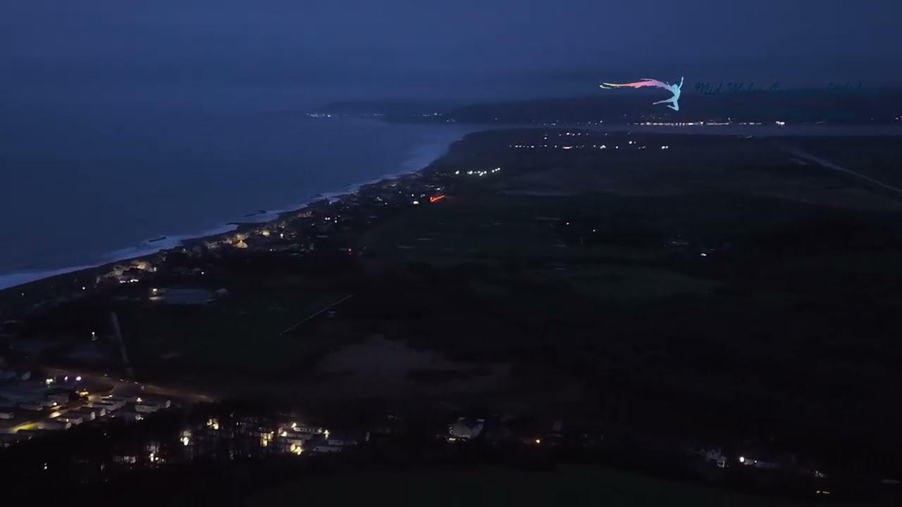 Amazing  Night Flight  Drone Footage wales