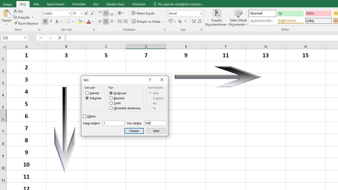Excel'de Pratik Numaralandırma Yapma Yöntemi