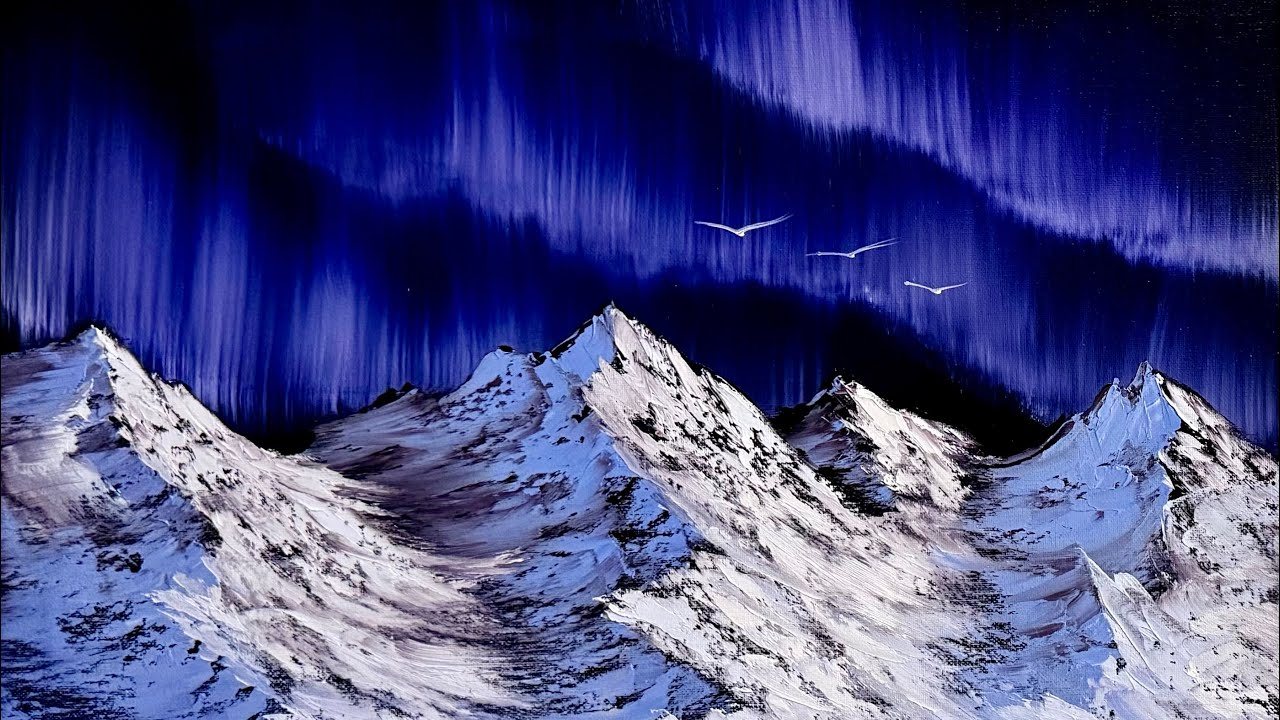 Northern Lights - ALL Mountains #paintingturorial #paintwithjosh #bobross #NorthernLights #Artist  