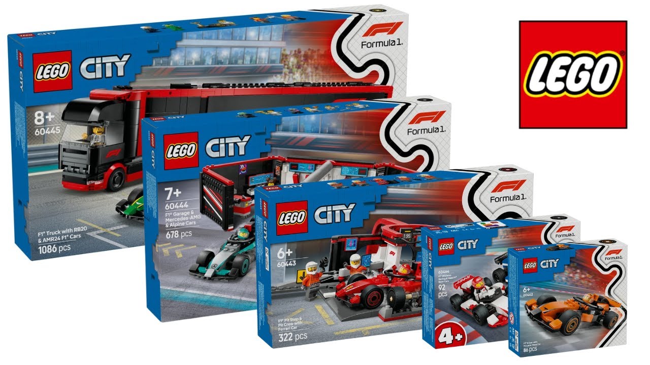 ULTIMATE LEGO City F1 Amazing Speed Build COMPILATION COLLECTION 60442 60443 60444 60445 60464