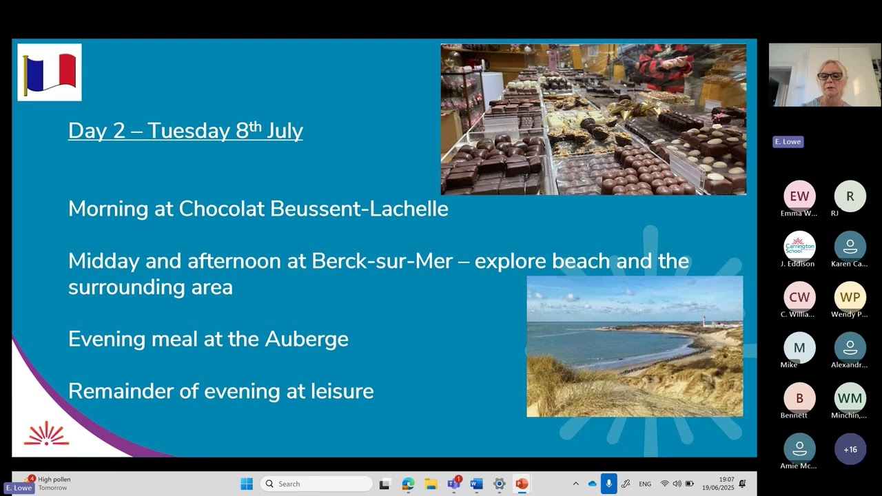Year 8 Trip to France Parent Information Webinar, June 2025