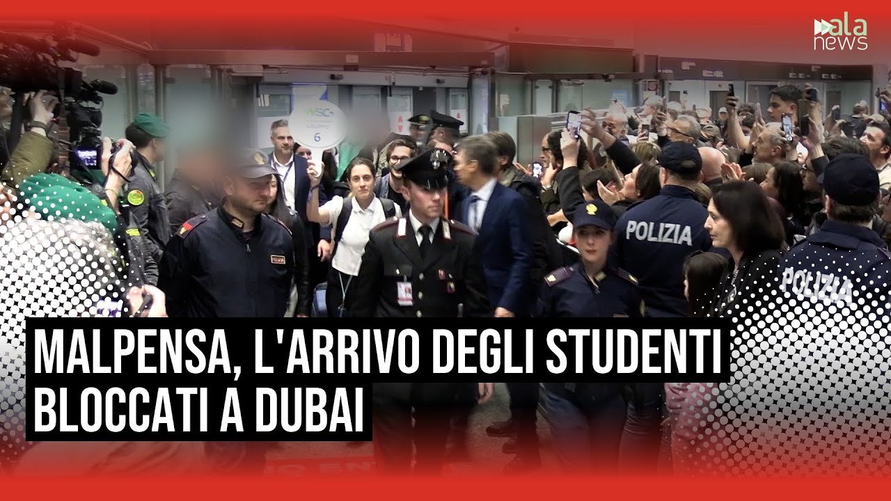 Iran, l'arrivo a Milano Malpensa degli studenti bloccati a Dubai: 