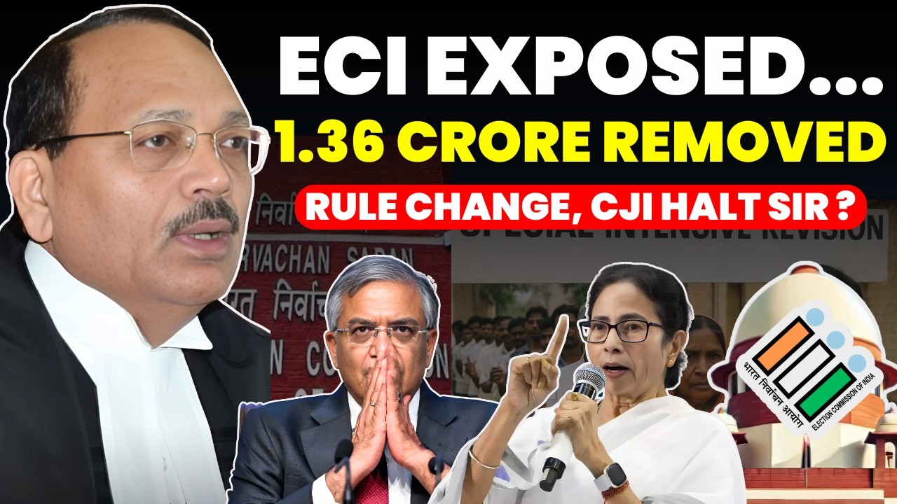ECI EXPOSED....1.36 CRORE VOTERS REMOVED? WHY ECI CHANGE RULE? CJI HALT SIR ? #supremecourtofindia