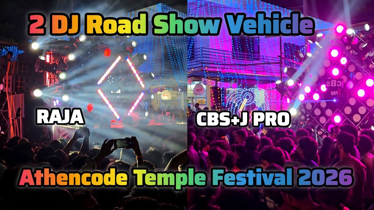 2 DJ Vehicle atbathencode temple Festival 2026 Raja Sounds and CBS+JPRO