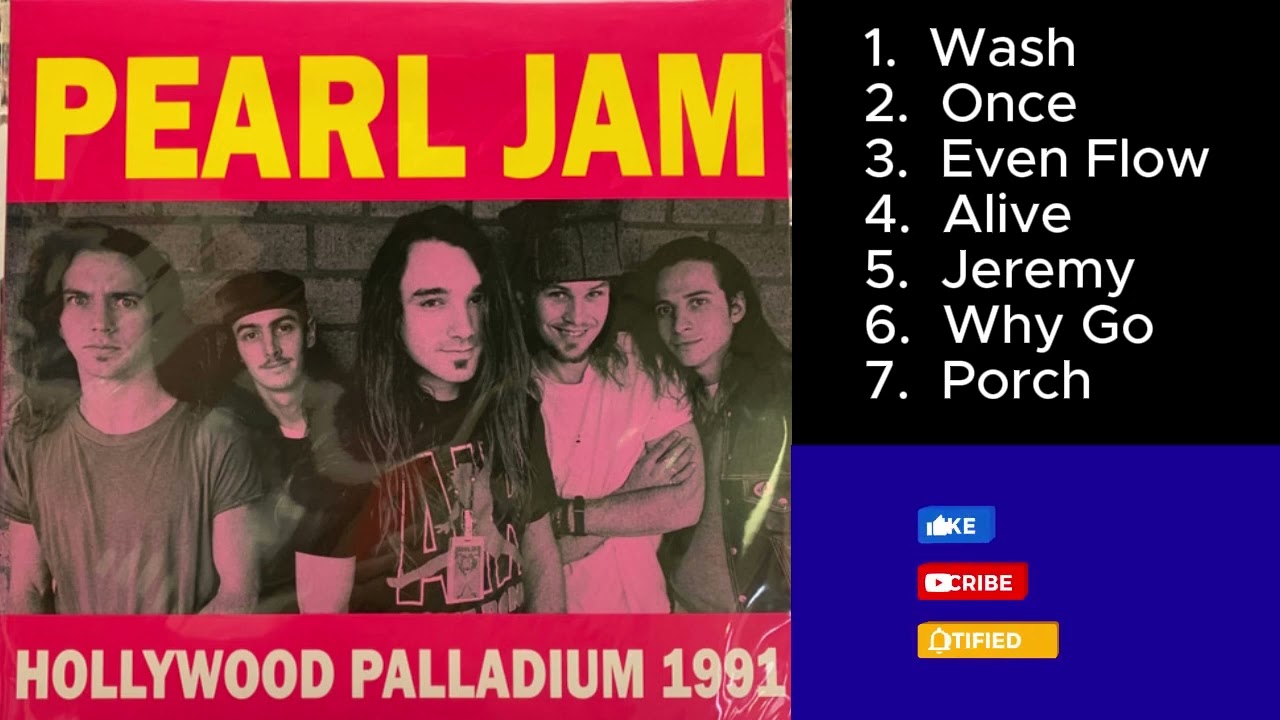 Pearl Jam October 6, 1991 Hollywood Palladium Los Angeles California Full Show LIVE Concert Set 90's