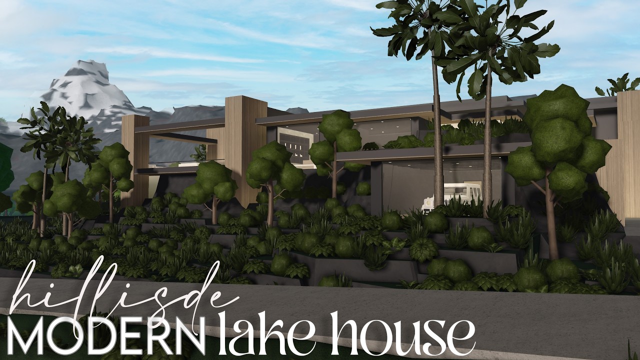 Bloxburg | Hillside Modern Lake House | House Build