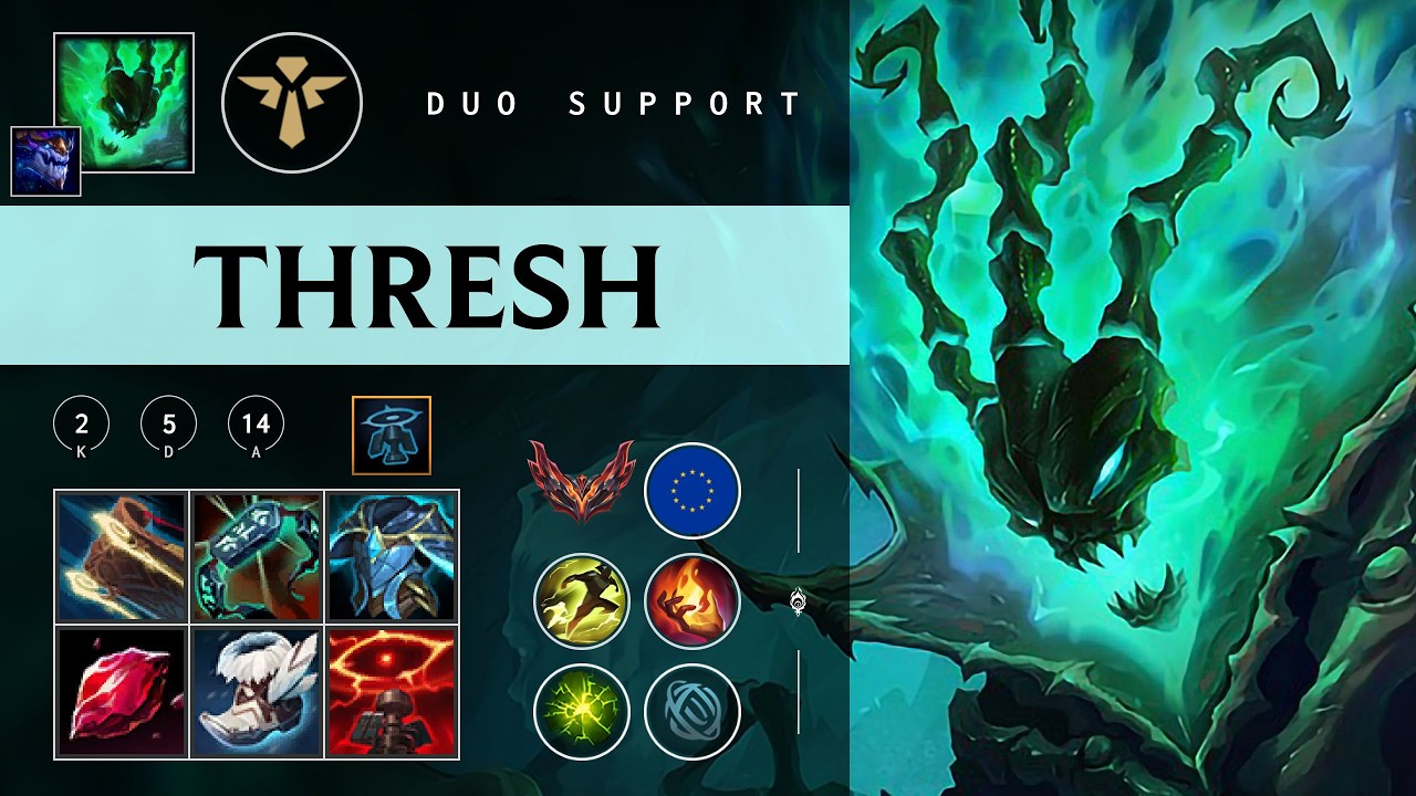 Thresh Support vs LeBlanc - EUW Grandmaster Patch 26.04