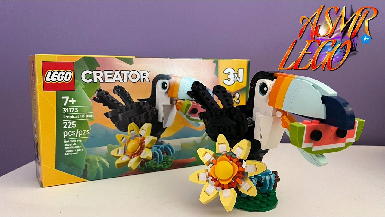 Lego Creator 3 in 1 31173 ASMR Assembly Toucan with Watermelon