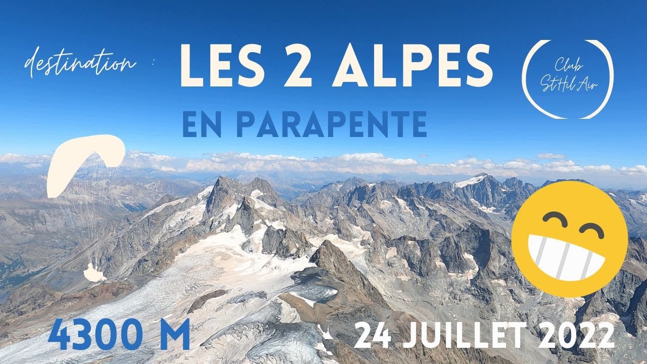 Parapente aux 2 Alpes - Dôme de la Lauze - 4300m - GoPro 9 4k