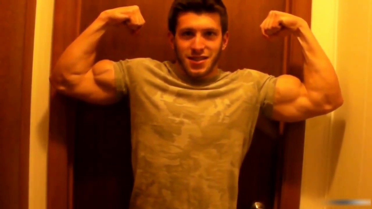 Cocky Guy Flexing Muscles