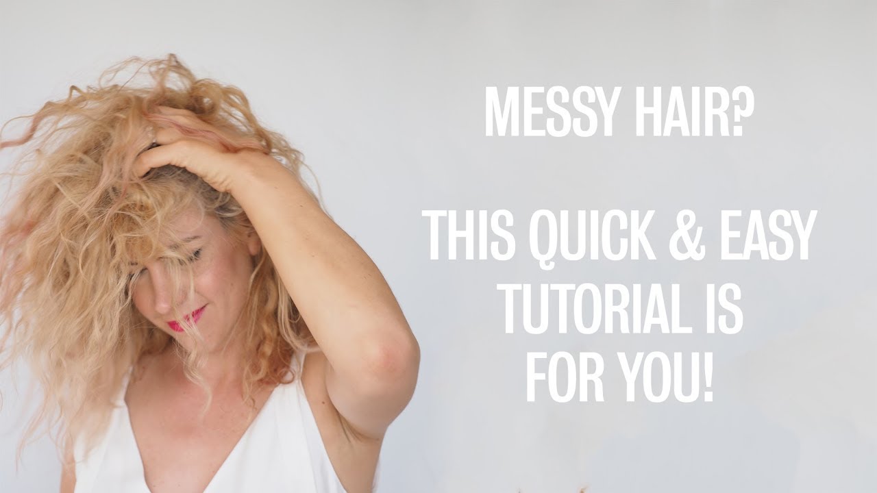 Super quick & easy updo for curly hair - get great hair fast!