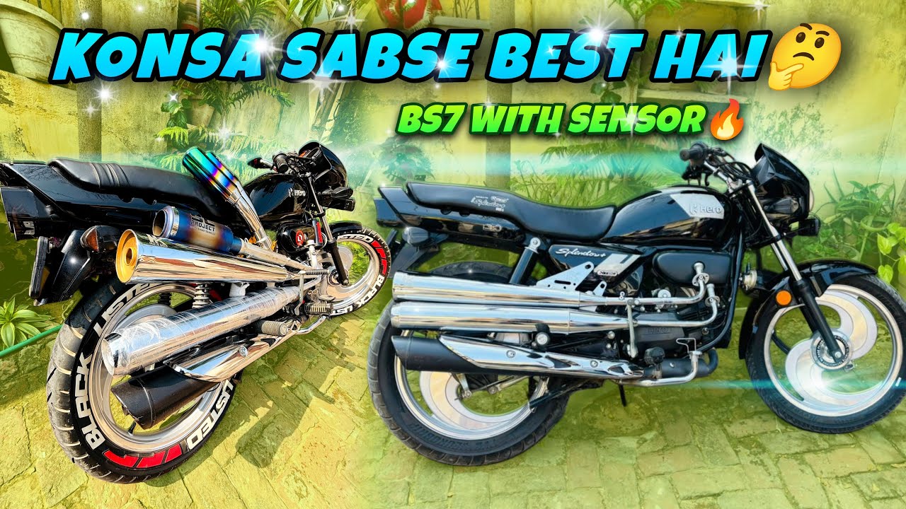 🚀Splendor Modified⚜️|🔥Original HK Old Model Silencer💯And🔱Rx 100 Silencer⚜️Install In New Splendor🔥🤩