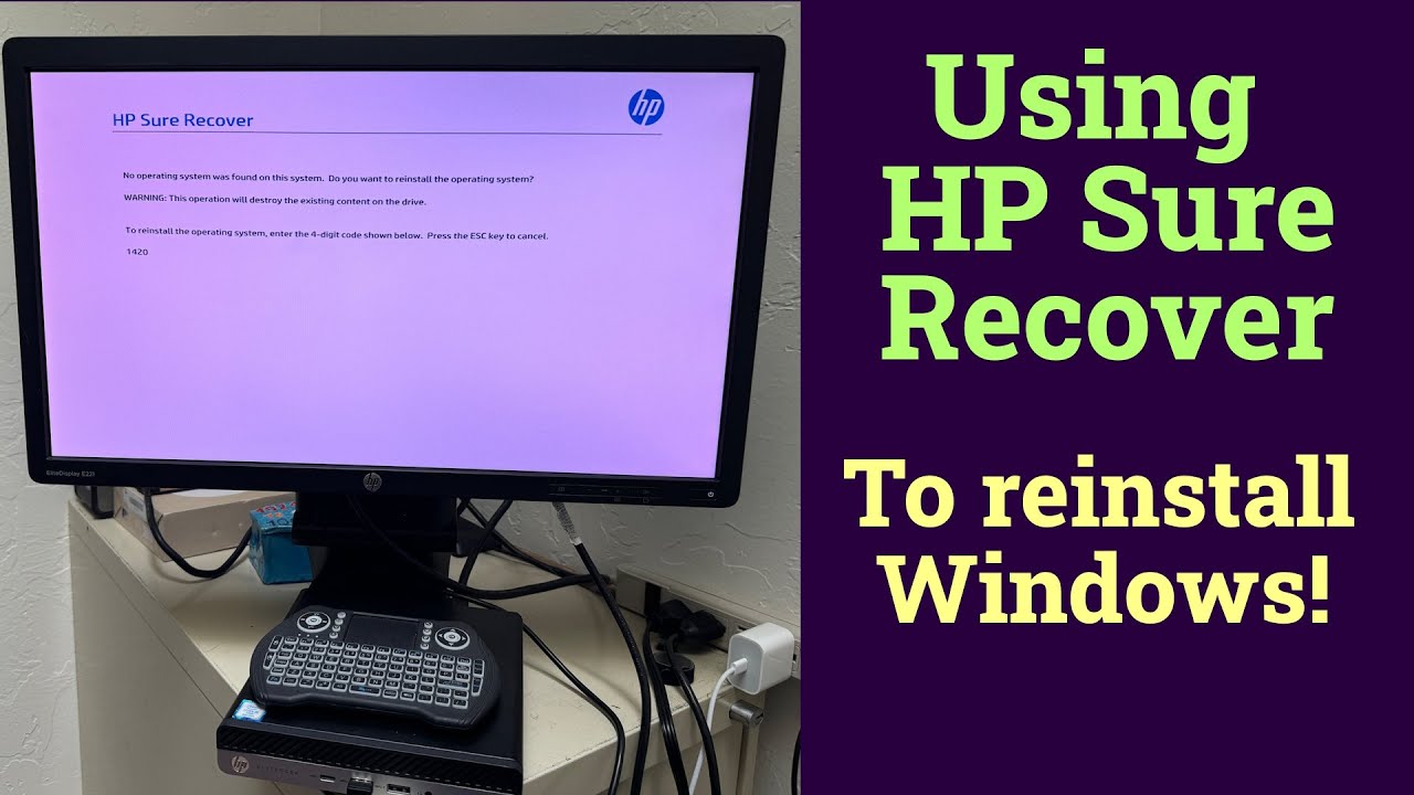Using HP Sure Recover to reinstall Windows