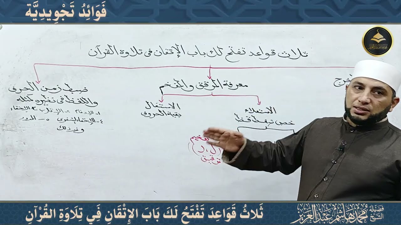 ثَلاثُ قَوَاعِدَ تَفْتَحُ لَكَ بَابَ الإِتْقَانِ فَِي تِلَاوَةِ القُرْآنِ الشيخ محمد هاشم عبد العزيز
