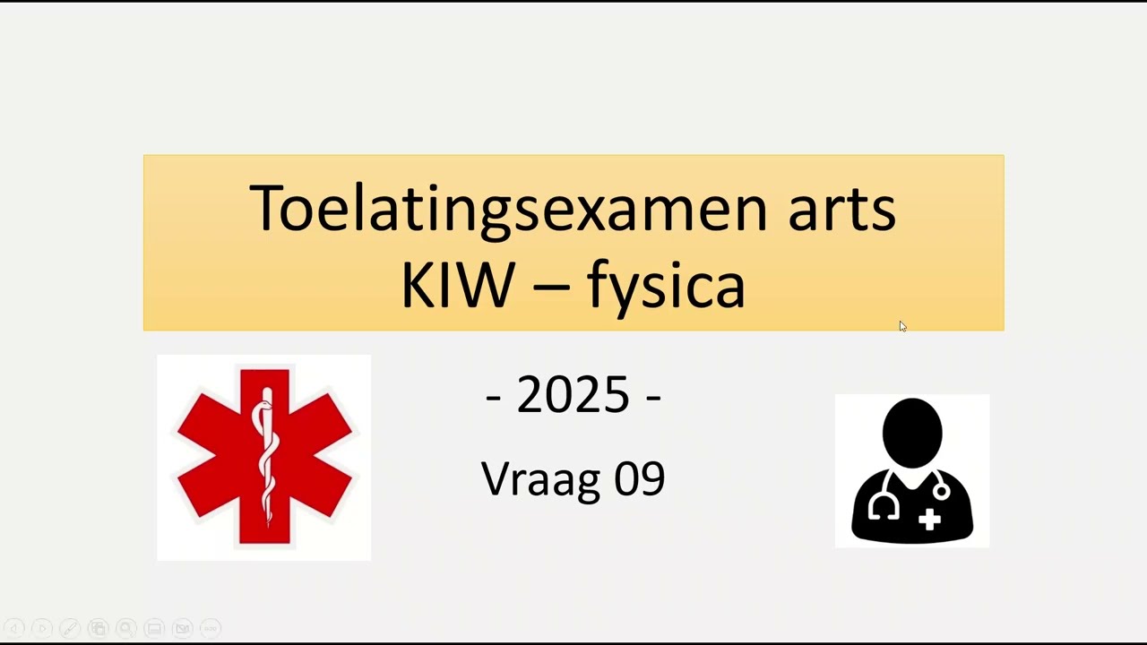 Toelatingsexamen arts 2025 - Fysica vraag 09 (dozen op helling / krachtenanalyse)