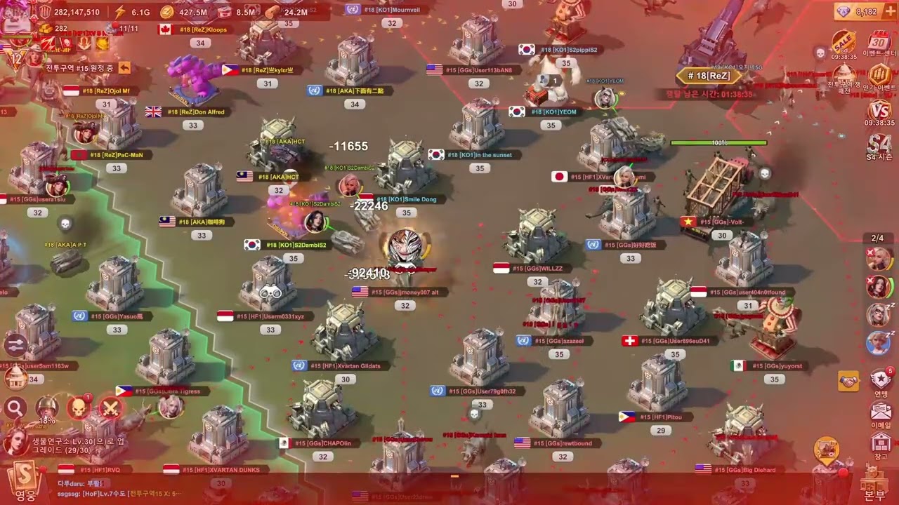 [Last Z] State Ruler S18 VS S15 / Legend Match Part3. Raid Kanasai(KO1 View)
