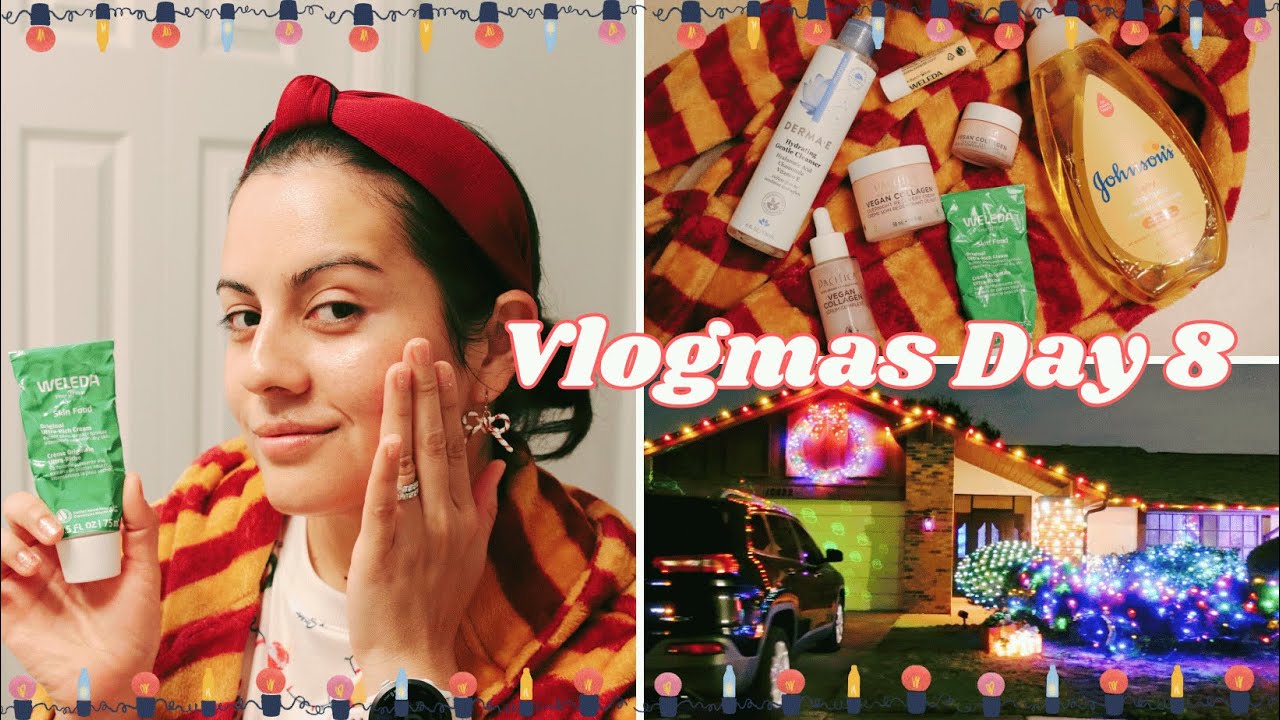Christmas Lights Drive & Nighttime Skincare Routine | Mom of 3 | VLOGMAS DAY 8
