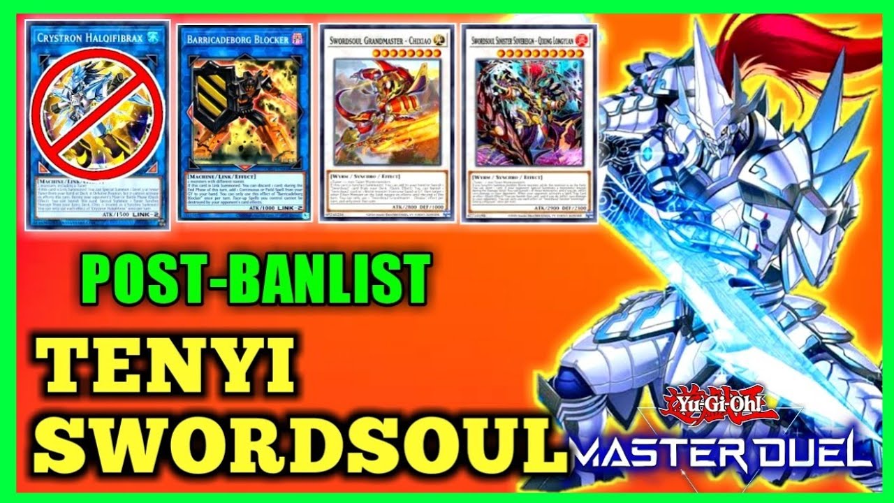 9/10 WIN-LOSS! UPDATED SWORDSOUL TENYI Post-Banlist Build! HALQ NOT NEEDED! [Yu-Gi-Oh! Master Duel]