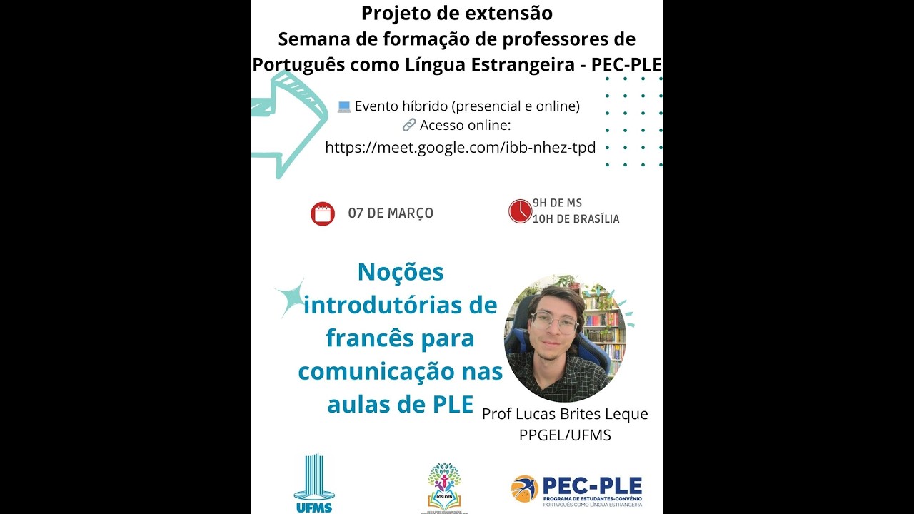 Noções introdutórias de francês para comunicação nas aulas de PLE
