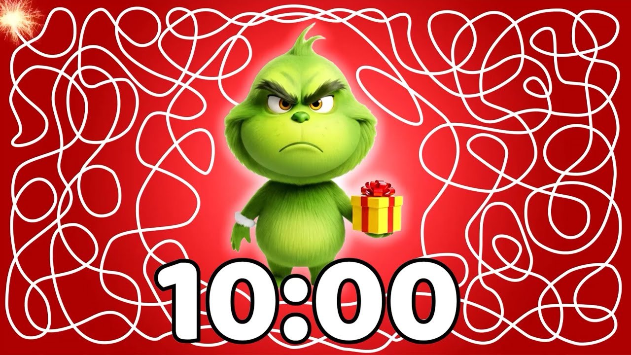 10 Minute [CHRISTMAS] Timer 💥🎄 | Grinch Timer | Merry Christmas Countdown Surprise!