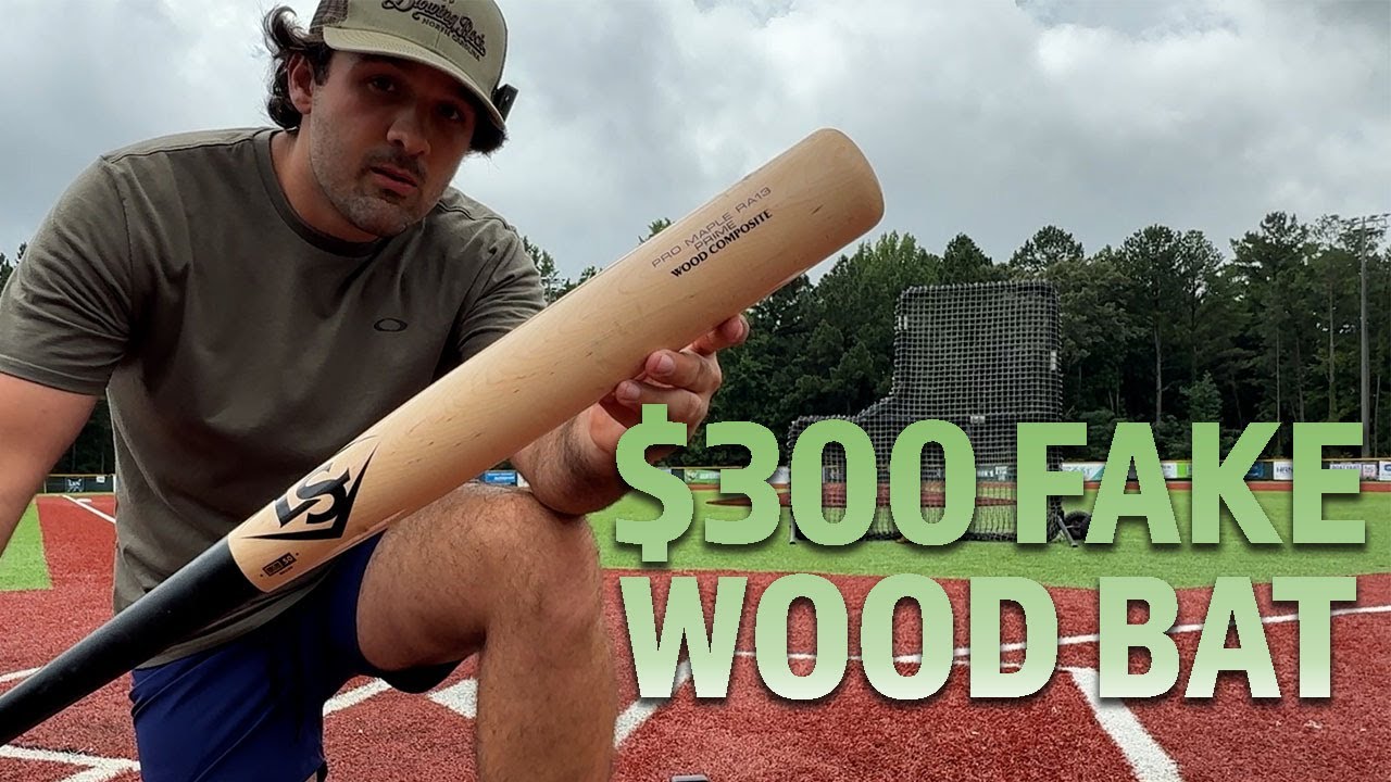 Is This "FAKE" Wood Bat WORTH $300?? | Louisville Slugger RA13 Wood Composite Bat Review