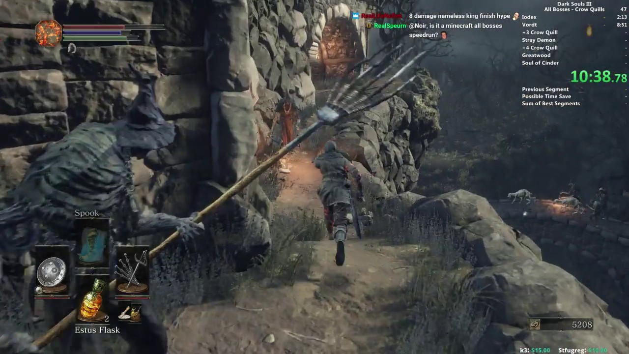 DS3 Crow Quill All Bosses Speedrun