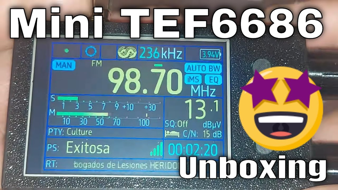Распаковка портативного стереорадиоприемника Mini TEF 6686 LW/MW/SW/FM с RDS.