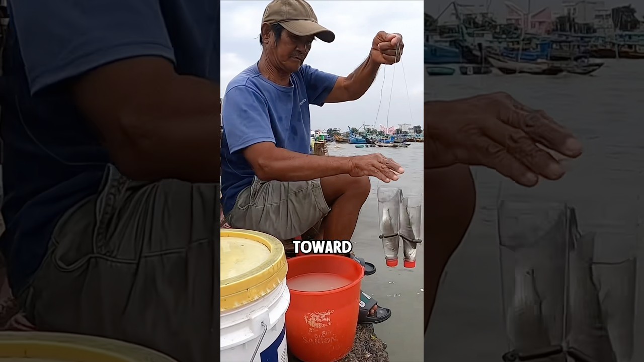 Why is fishing with a bottle so effective at catching fish? #shorts