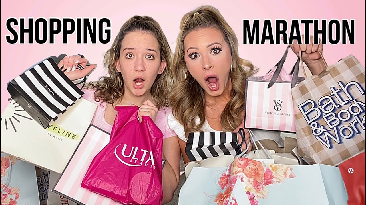 WHAT WE BOUGHT ON OUR 24 HOUR SHOPPING SPREE CHALLENGE 🛍🤑😱🛒 #shopping #haul #challenge #cute #fun