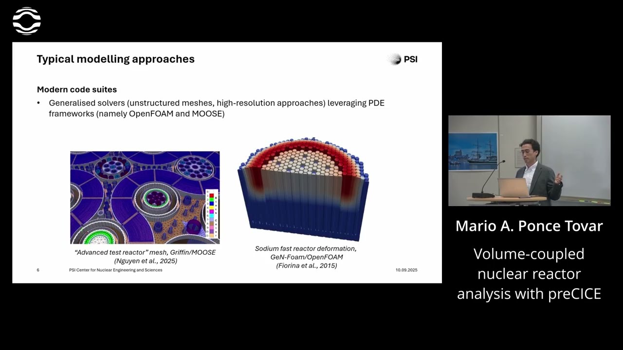 Volume-coupled nuclear reactor analysis with preCICE