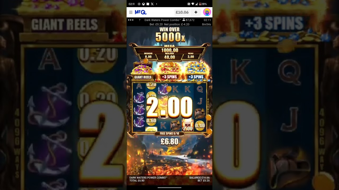 dark waters power combo new slot low stakes bonus