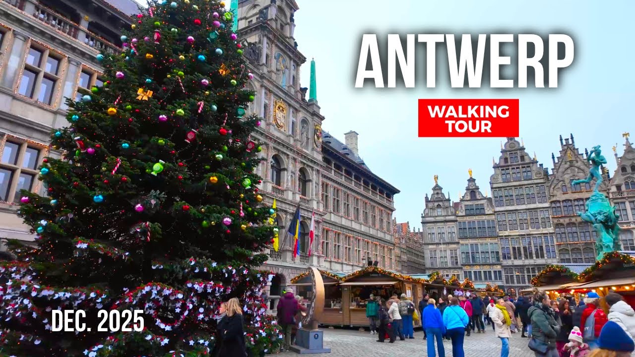 Winter in Antwerp 2025 🇧🇪 | Christmas Markets by Day (Until 4 Jan 2026) – 4K