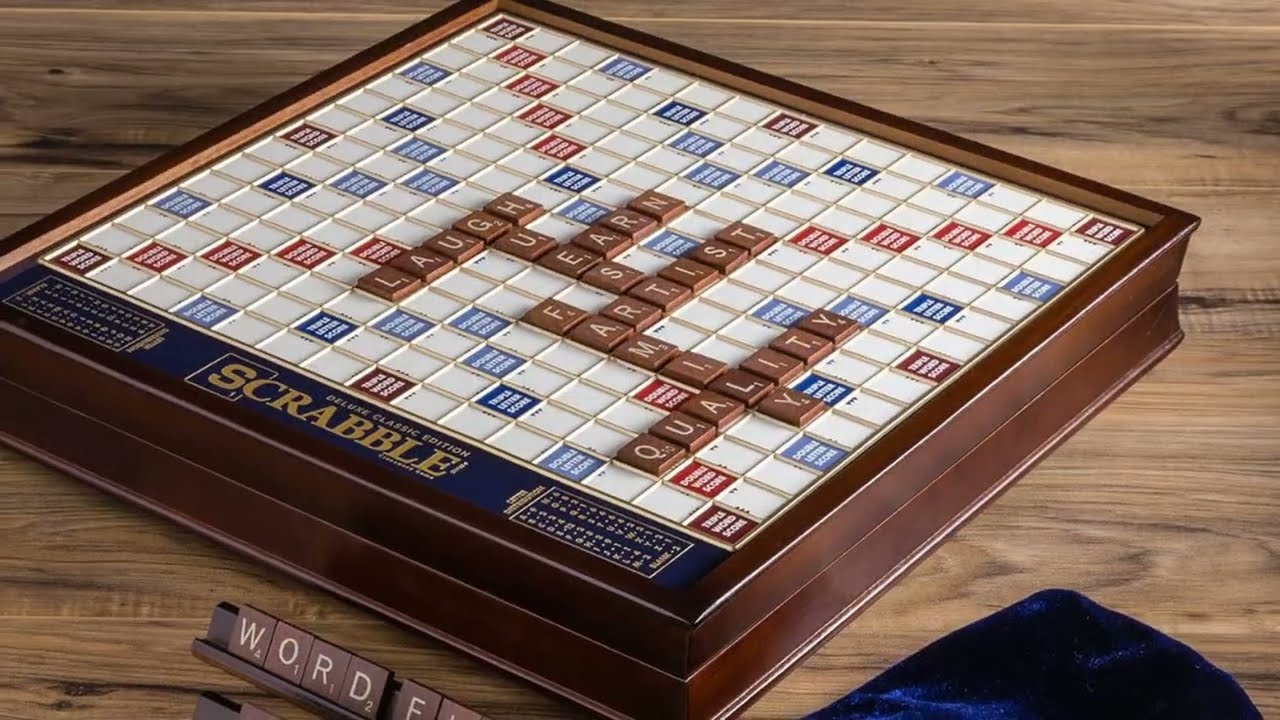 🎯 WS Scrabble Deluxe Edition | Elegant Rotating Board & Storage for Word Game Fans!