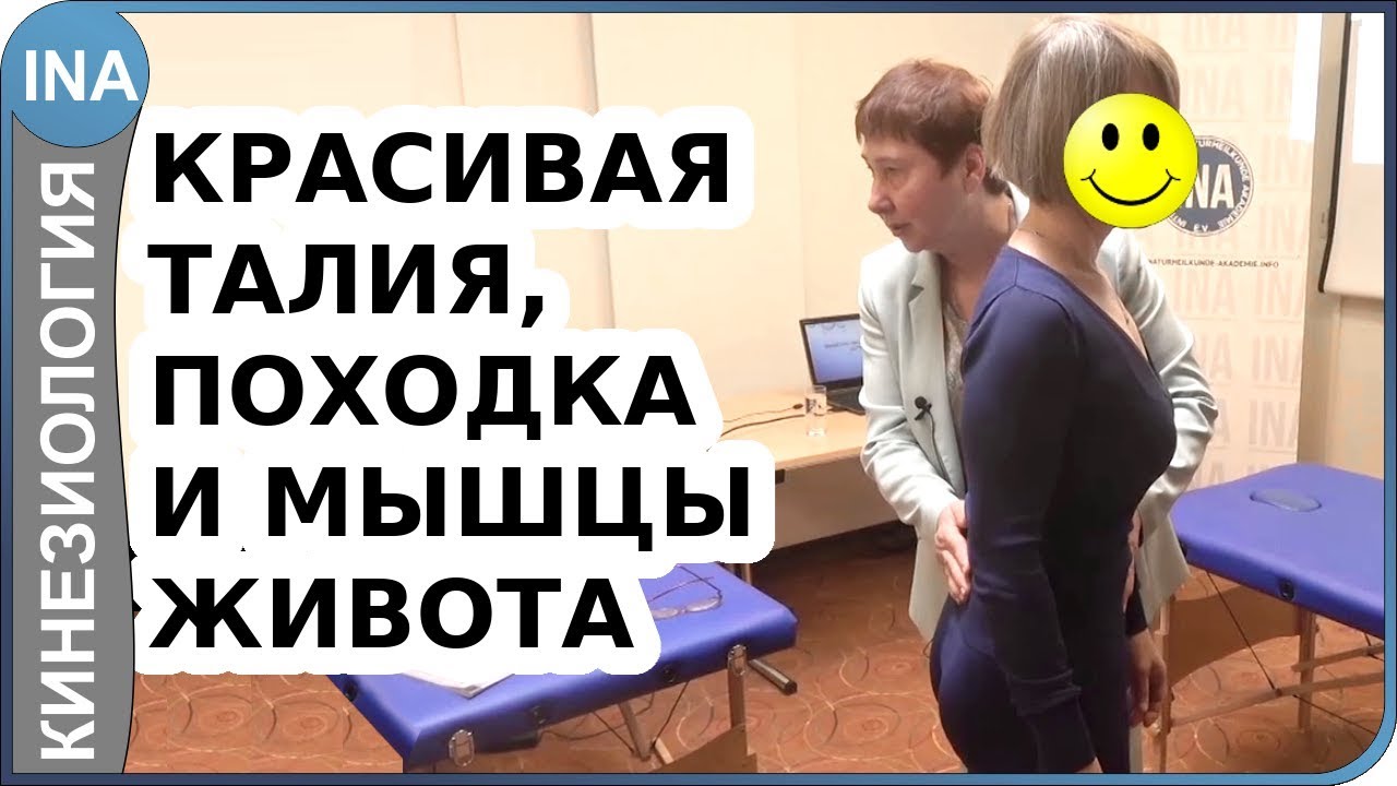 Красивая талия, походка и мышцы живота. Проф. Васильева. Кинезиология