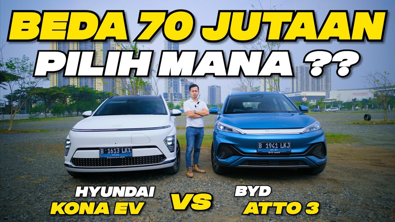 KOMPARASI KONA EV VS BYD ATTO 3 - PILIH MANA? #teguhku #bydatto3 #konaelectric