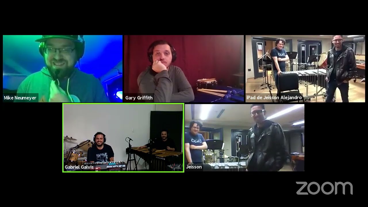Sharing Music: Gary William Griffith, Jeisson Alejandro, Oscar Romero, and Felipe Rey #percussion