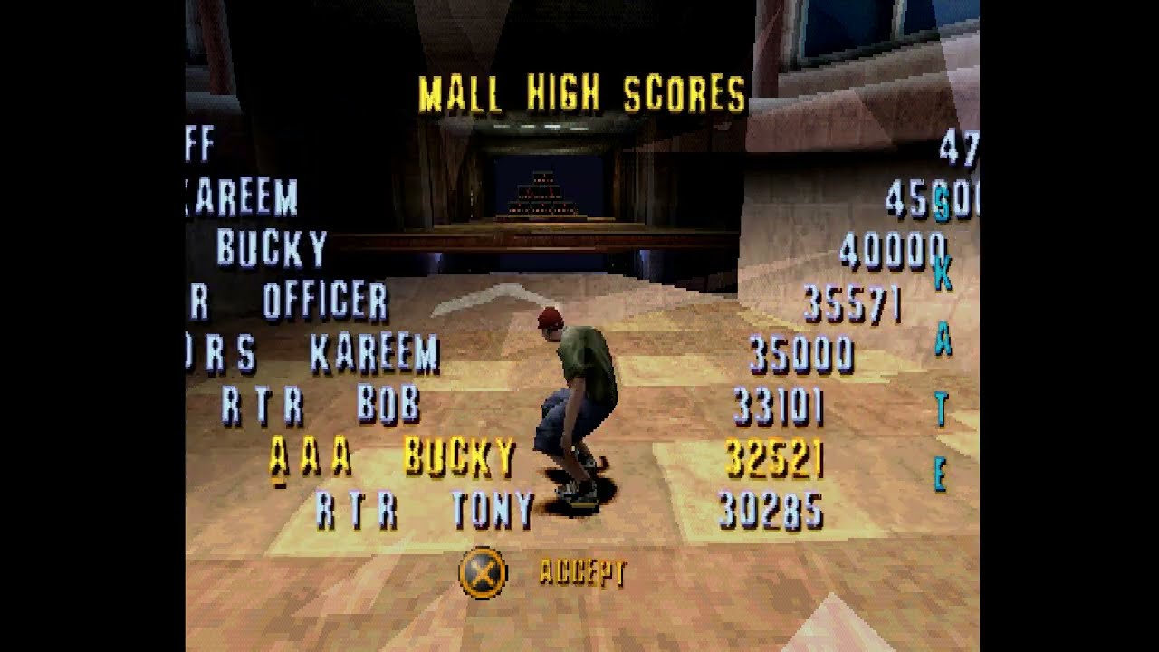 PS1 Longplay - Tony Hawk's Pro Skater | Played as Bucky Lasek - 100% All Tapes and Gold Medals
