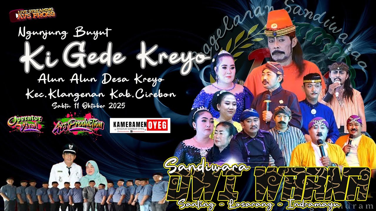 🔴SANDIWARA DWI WARNA ( MALAM )  || SABTU 11 OKTOBER 2025 || KREYO - KLANGENAN - CIREBON