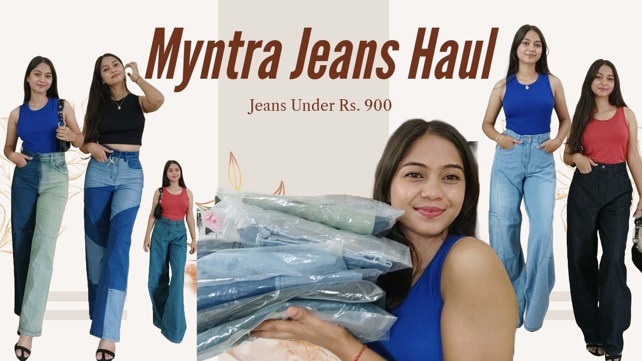 Myntra Jeans Haul | Wide leg jeans under Rs.900 | Bottom wear haul🎀| Parul B Mahaajan.