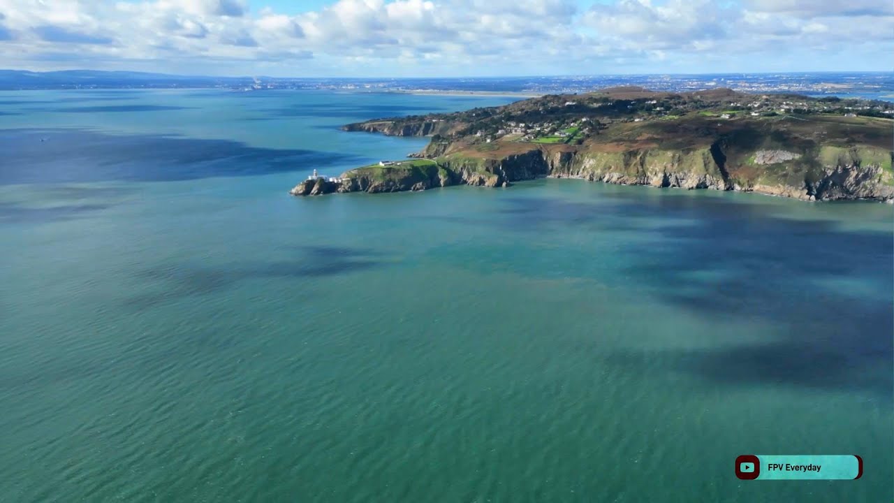 Drone flight at Baily Lighthouse, Howth, Dublin mid October