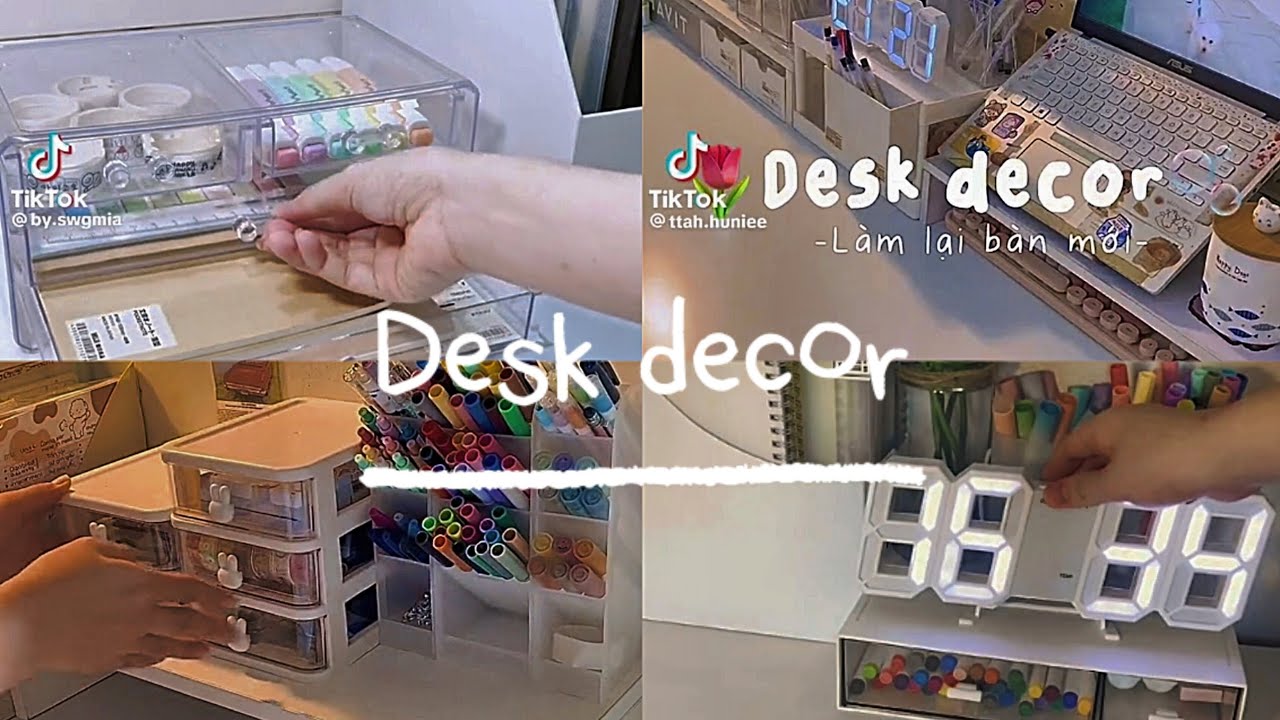 Desk decor l 🌱Tín hiệu vũ trụ gọi bạn decor bàn học ngay #youtube #tiktok #deskdecor